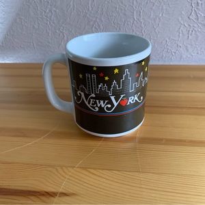 Vintage New York big apple twin towers coffee mug